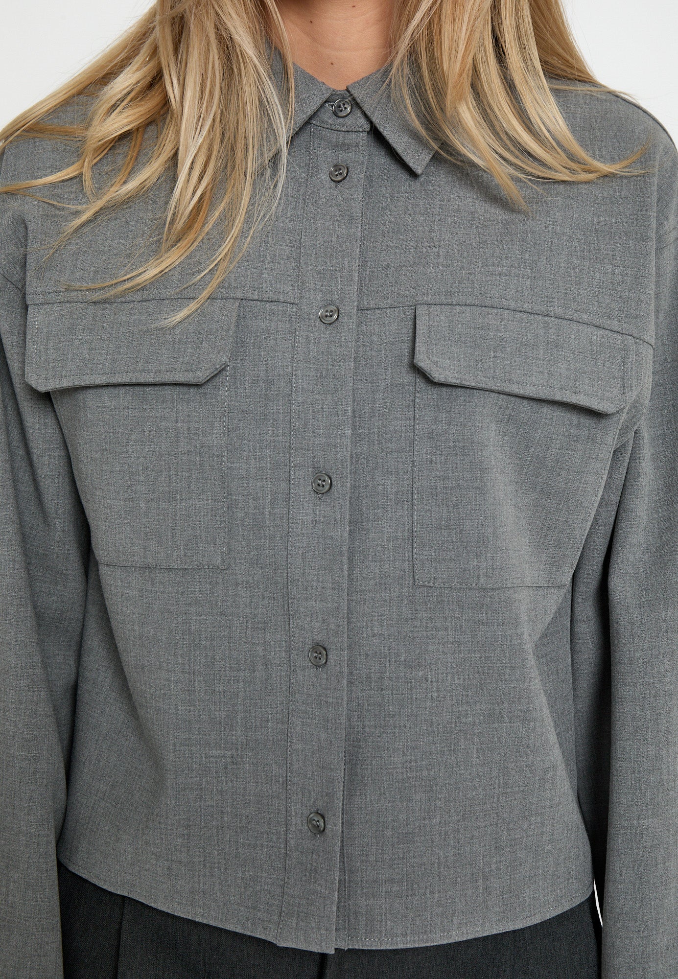 Minus MSEmilie Shirt Shirt 112M Light Grey Melange