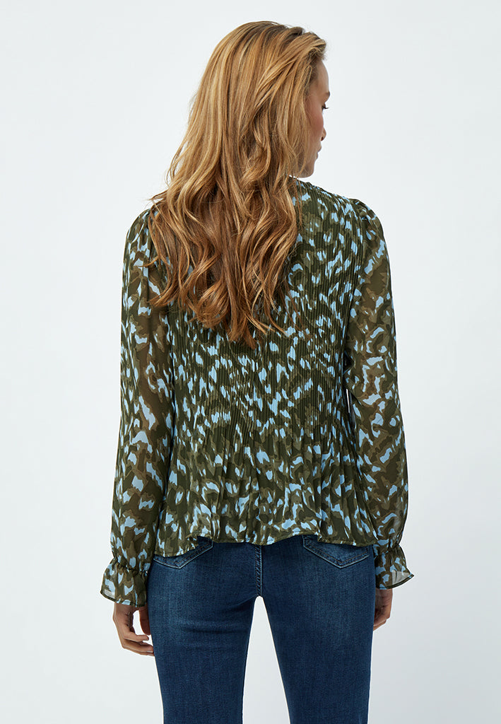 Minus MSEria Blouse Blouse 3797P Ivy Green Print