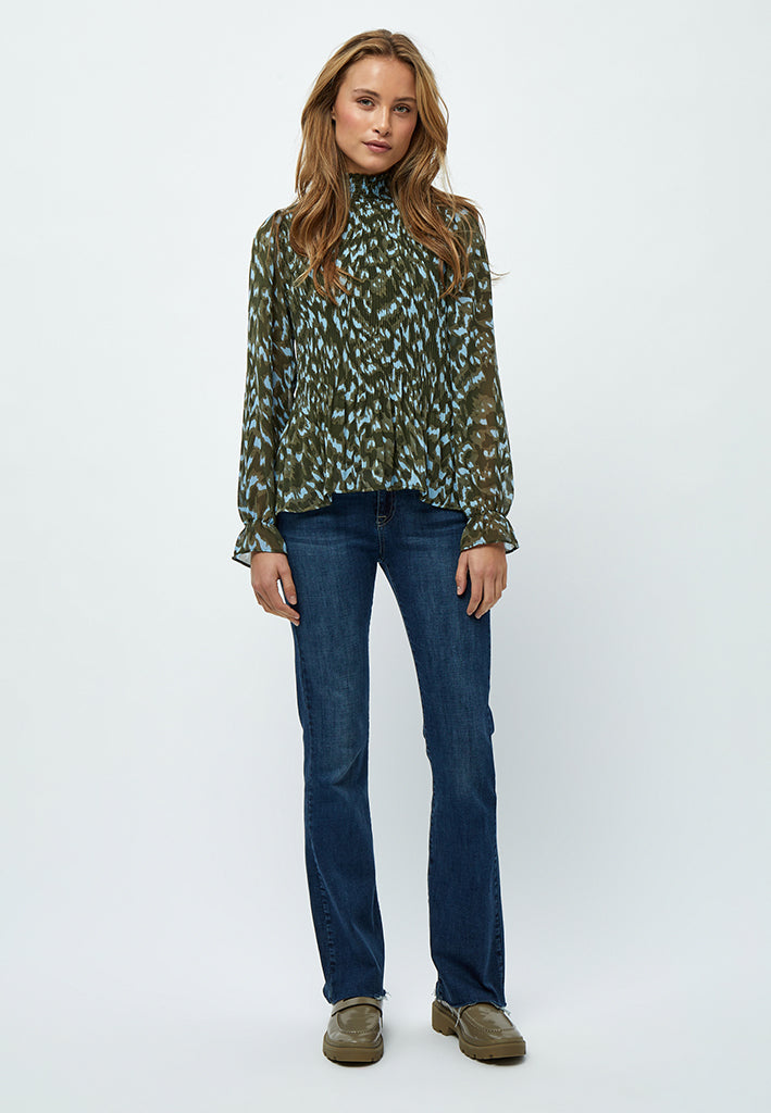 Minus MSEria Blouse Blouse 3797P Ivy Green Print