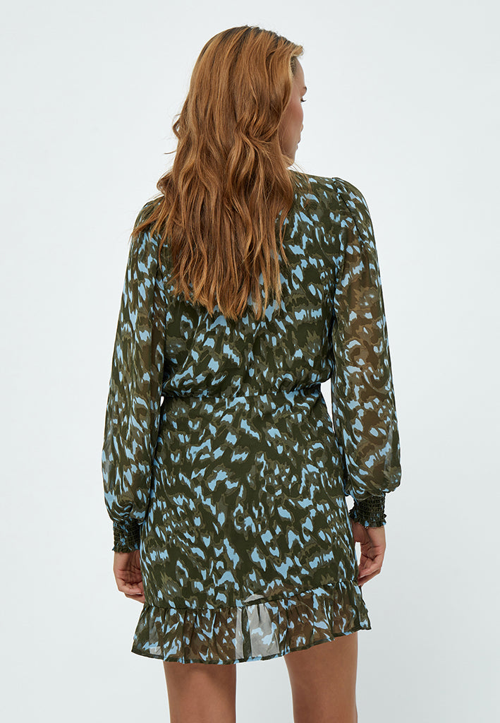 Minus MSEria Short Wrap Dress Dress 3797P Ivy Green Print