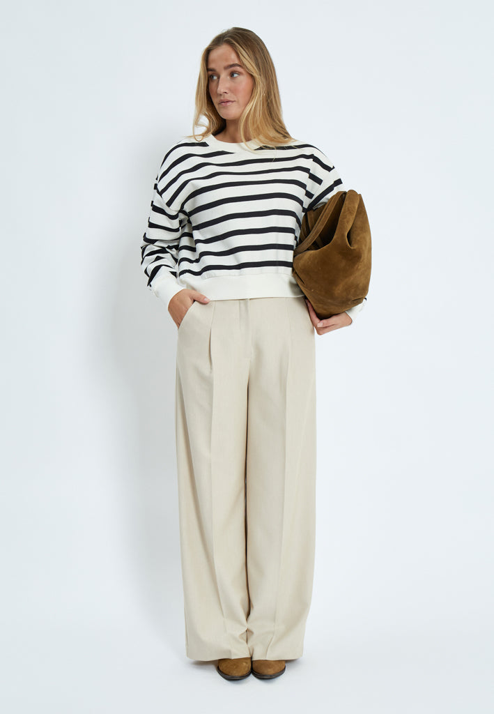 Minus MSEstella Sweat Sweatshirt 100S Black Striped