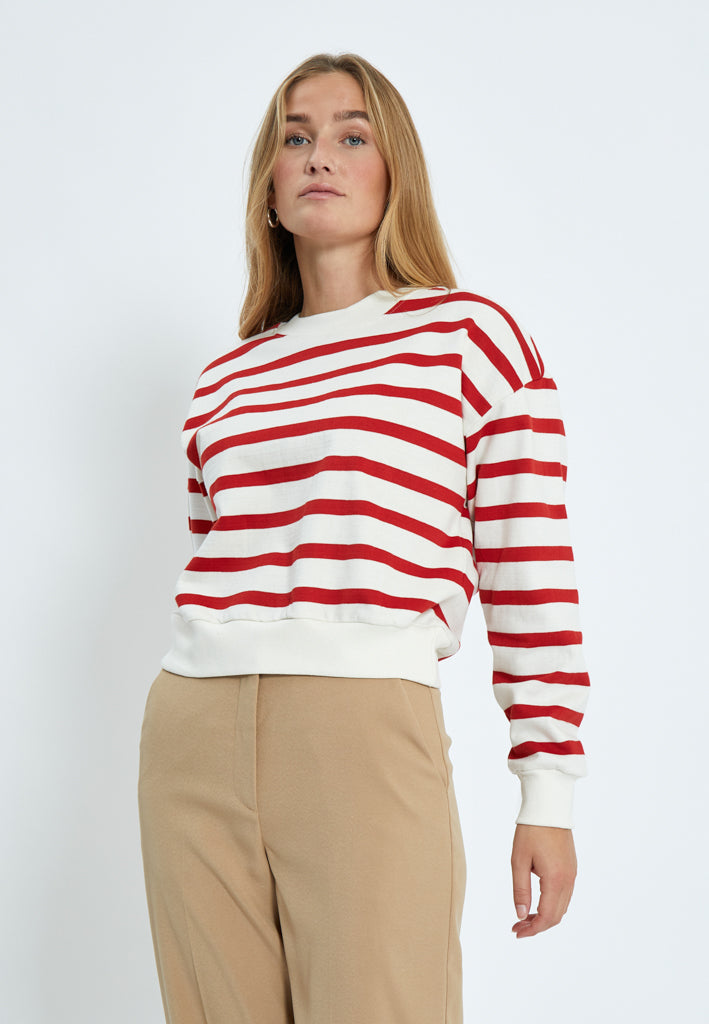 Minus MSEstella Sweat Sweatshirt 4175S Tomato Striped