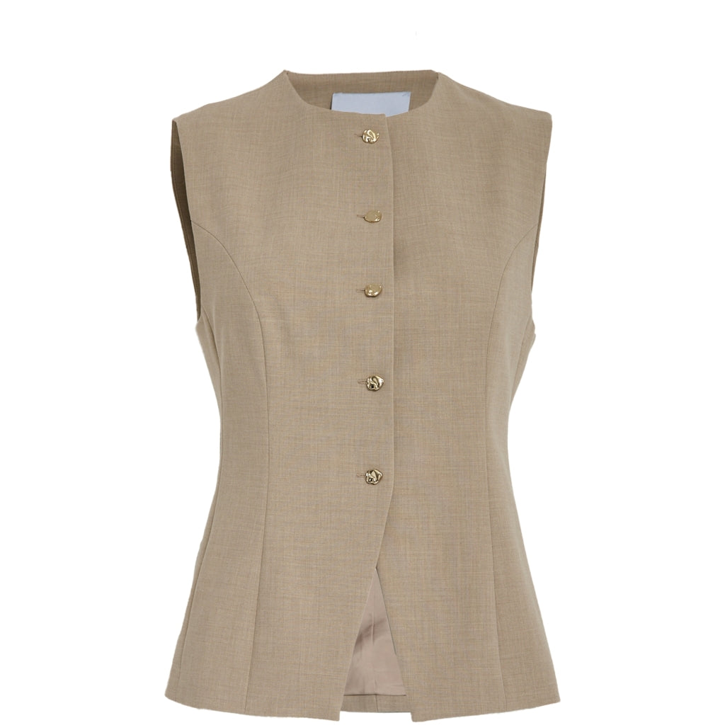 Minus MSFamey Vest Vest 9015 Sand Gray