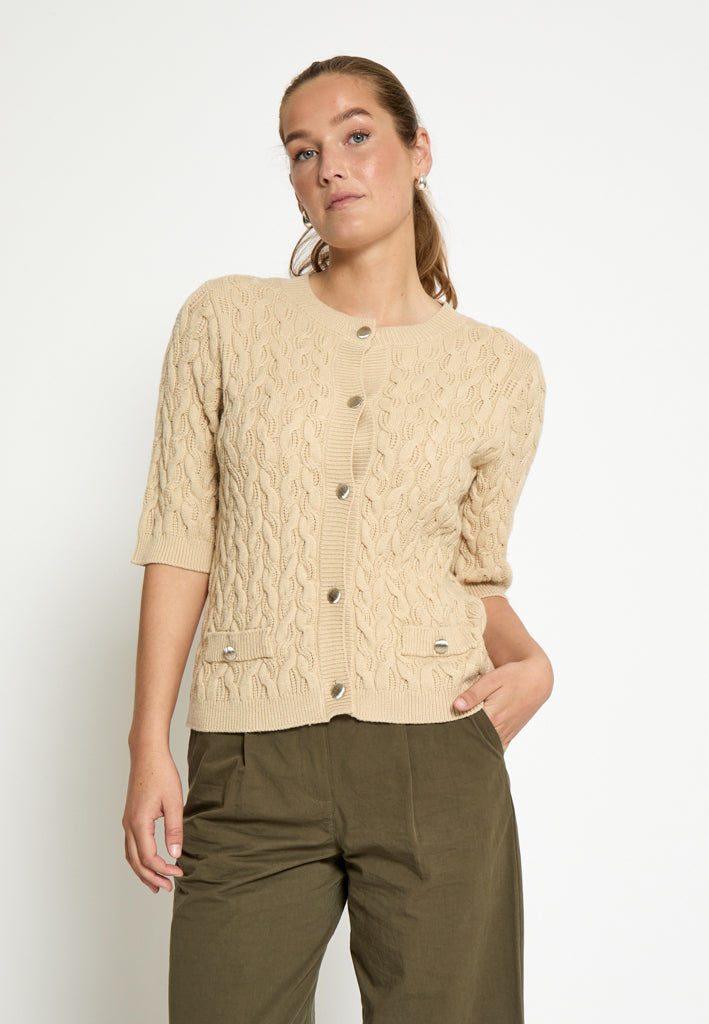 Minus MSFilucca Knit Cardigan Cardigans 9015 Sand Gray
