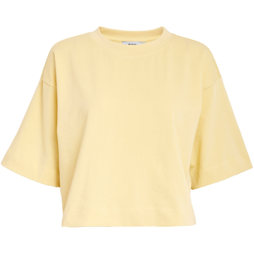 Minus MSGamma Cropped GOTS T-shirt T-Shirt 1004 Soft Yellow