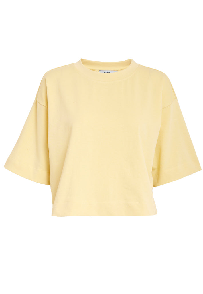 Minus MSGamma Cropped GOTS T-shirt T-Shirt 1004 Soft Yellow
