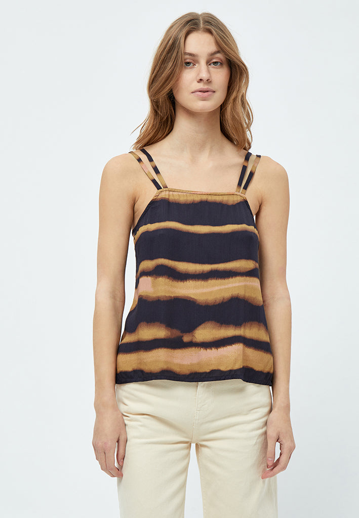 Minus MSGavia Top Top 5440P Sun Baked Brown Print