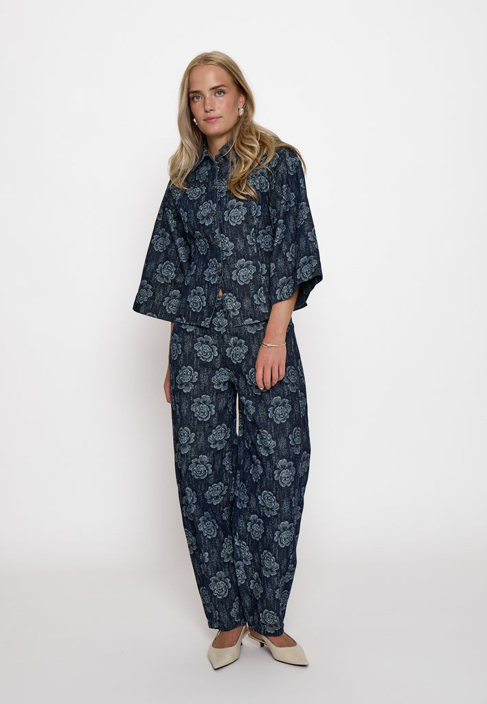 Minus MSHeather Mid Waist Pant Pant 006 Dark Denim