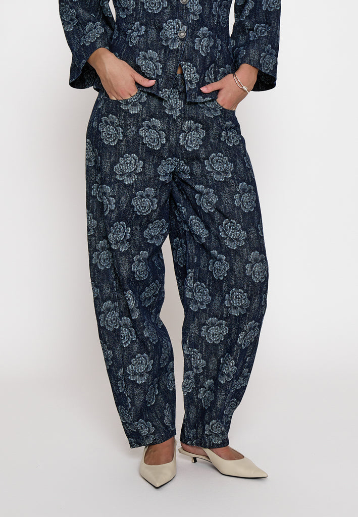Minus MSHeather Mid Waist Pant Pant 006 Dark Denim