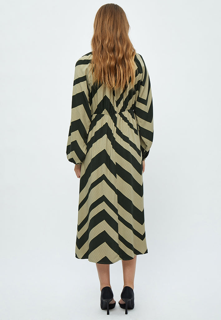 Minus MSJalia Balloon Midi Dress Dress 4112P Jungle Green Print
