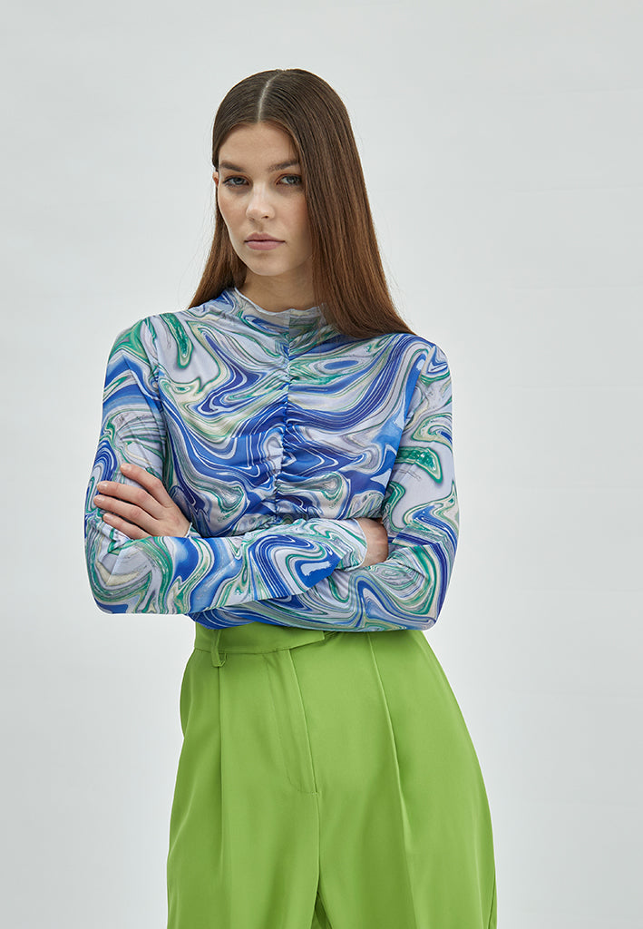 Minus MSJamia Long Sleeve T-Shirt T-Shirt 3031P Lime Green Swirl PR