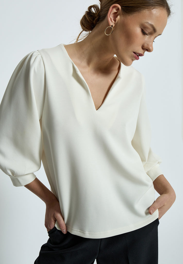 Minus MSJamila V Blouse Blouse 0175 Light Birch