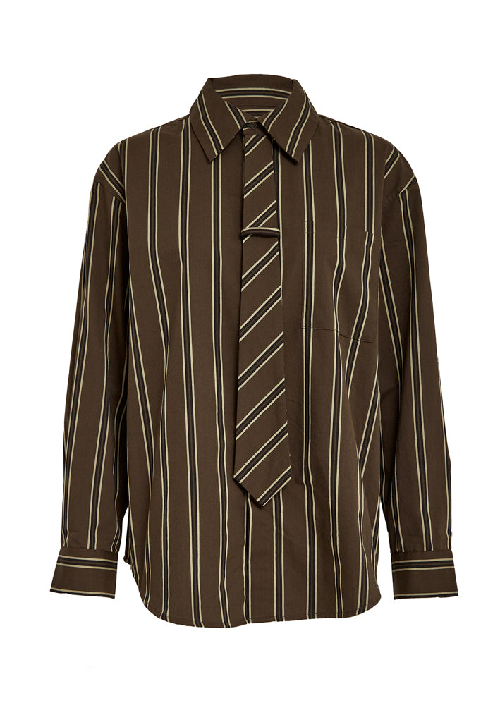 Minus MSJanine Shirt Shirt 3681S Tiramisu Striped
