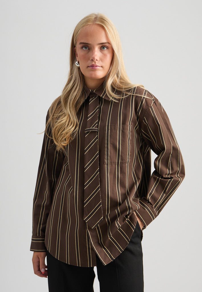 Minus MSJanine Shirt Shirt 3681S Tiramisu Striped