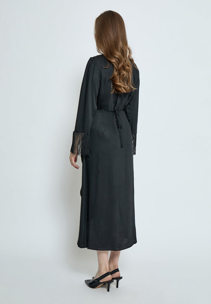 Minus MSJassie Solid Fringe Dress Dress 100 Black