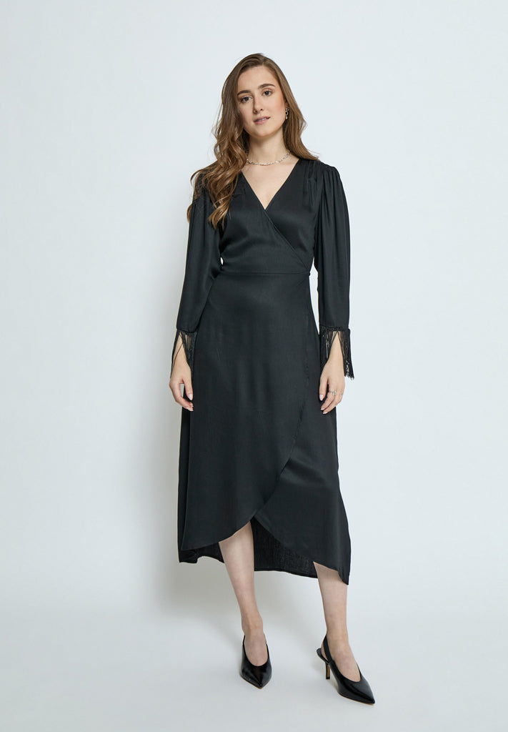 Minus MSJassie Solid Fringe Dress Dress 100 Black