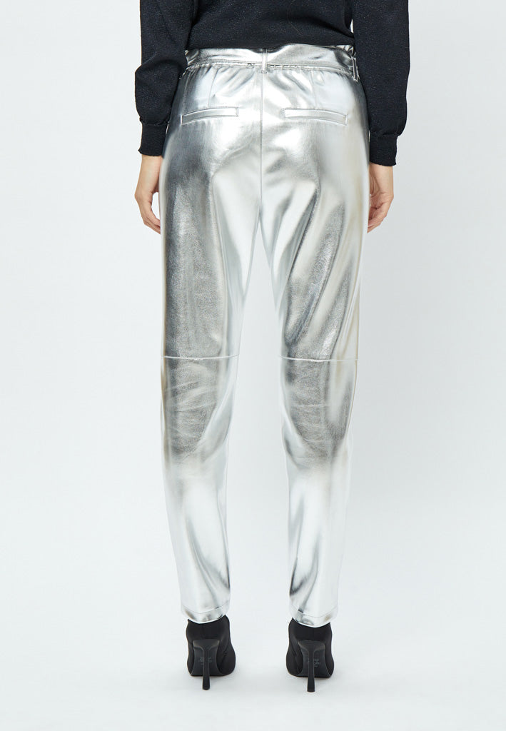 Minus MSJayda Metallic PU Pant Pant 172MET Silver Metallic