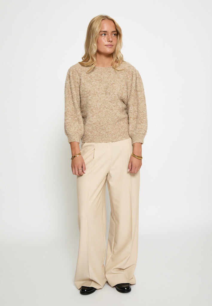 Minus MSJennie Knit Pullover T-Shirt 0312M Tan Melange