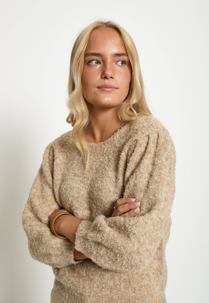 Minus MSJennie Knit Pullover T-Shirt 0312M Tan Melange