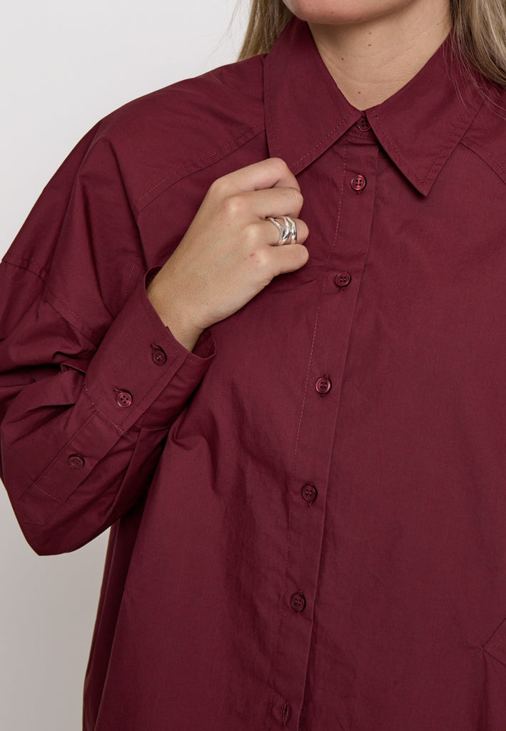 Minus MSJessa Oversize Shirt Shirt 4009 Andorra Red