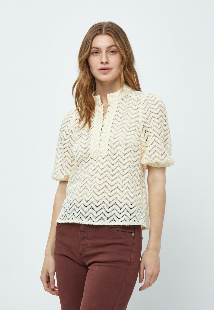 Minus MSJeva Blouse Blouse 0175 Light Birch