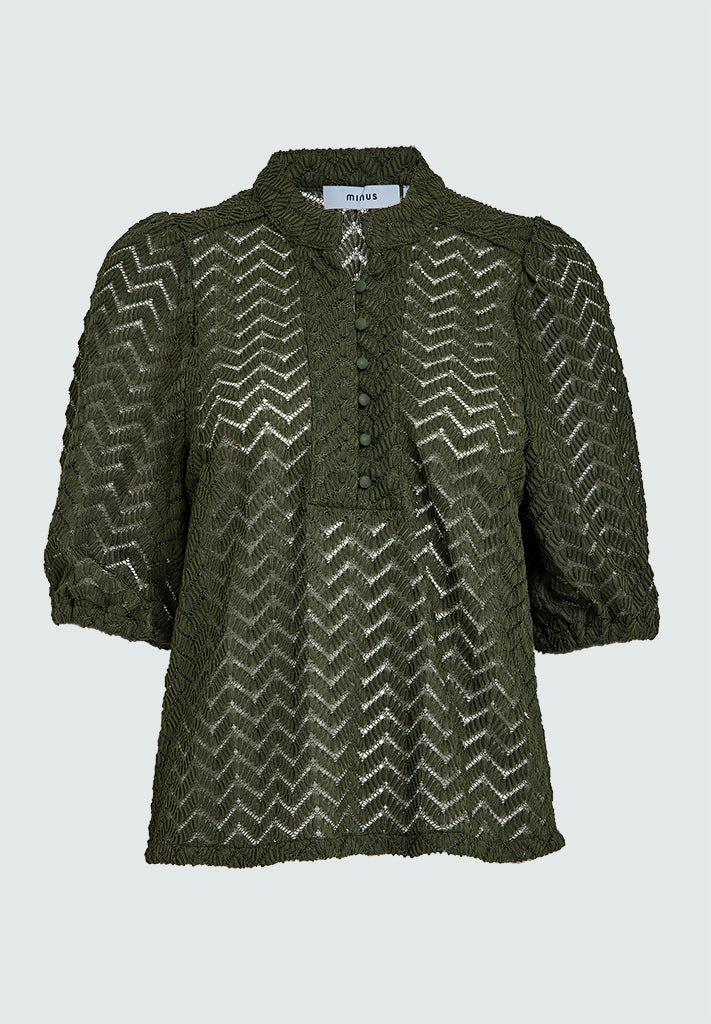 Minus MSJeva Blouse Blouse 3835 Rifle Green