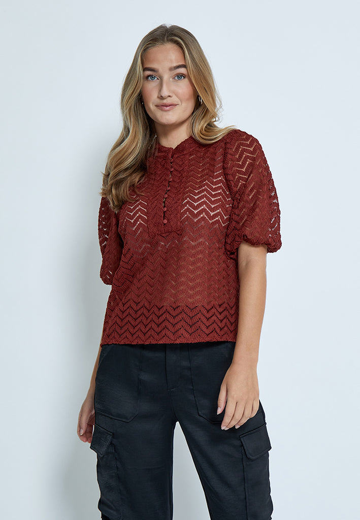Minus MSJeva Blouse Blouse 5061 Madder Brown
