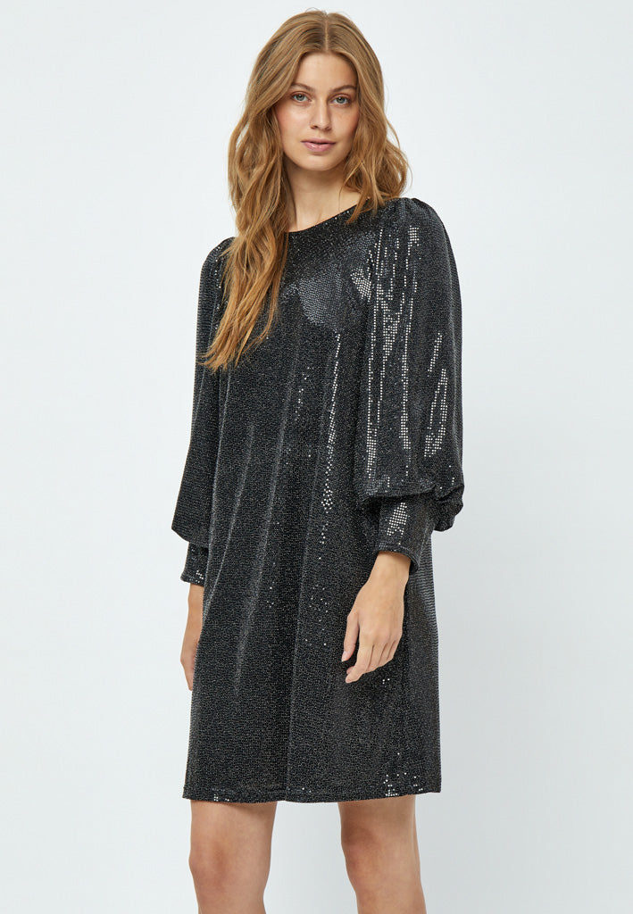 Minus MSJilana Short Dress Dress 100MET Black Metallic