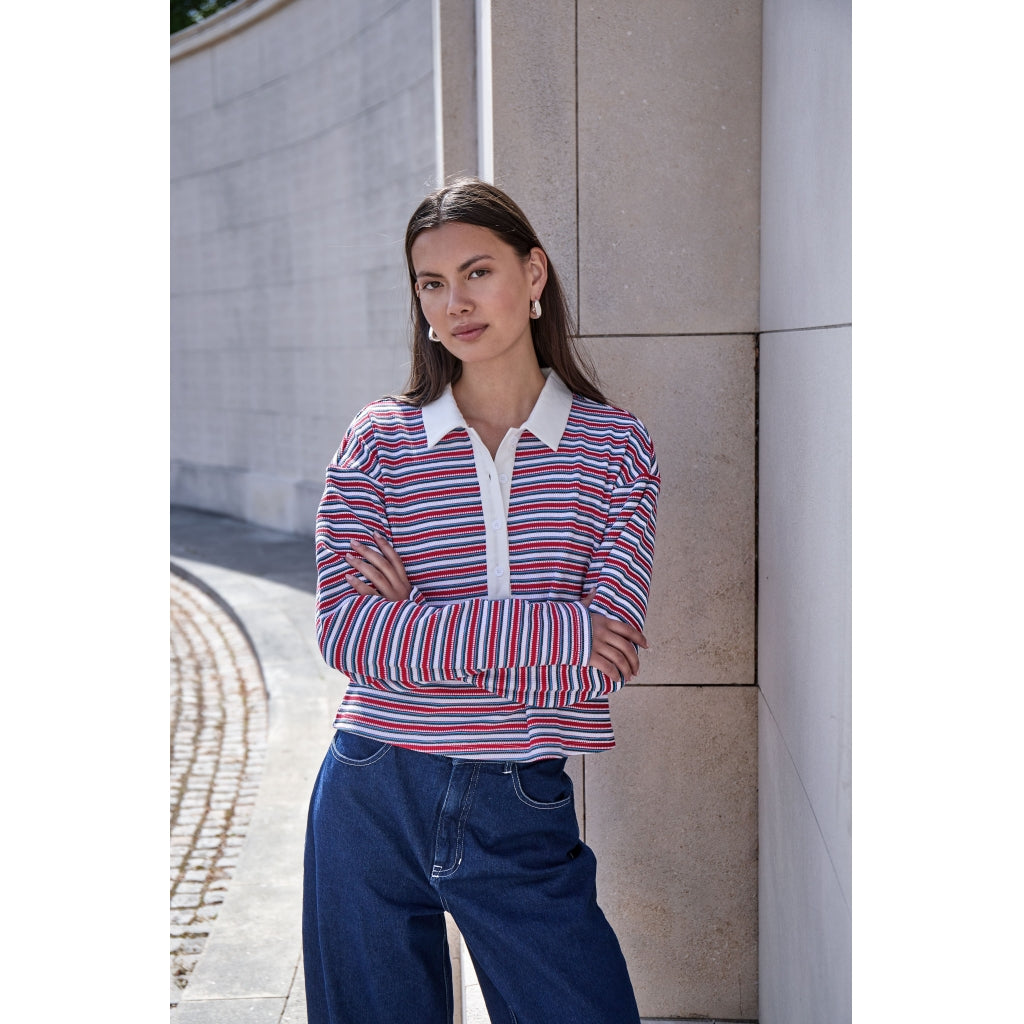 Minus MSJorina Long Sleeve Top T-Shirt 4620S High Risk Red Stripe