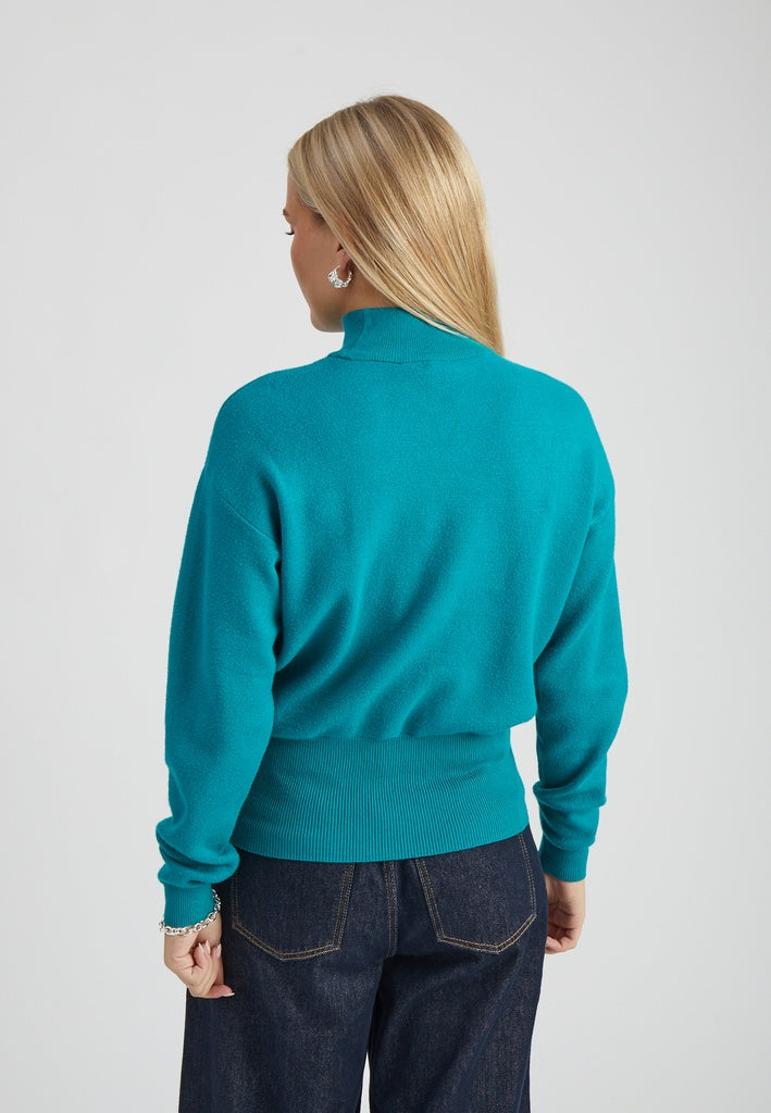 Minus MSJose Knit Turtleneck Pullover 481 Ocean Green