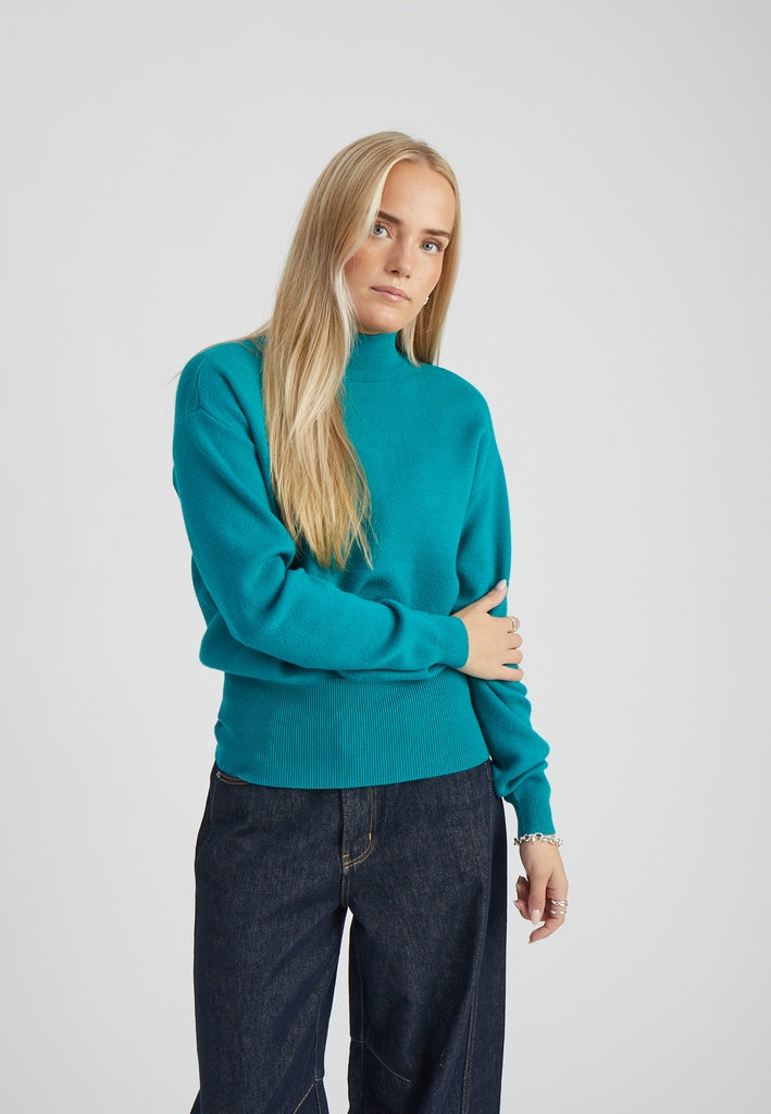 Minus MSJose Knit Turtleneck Pullover 481 Ocean Green
