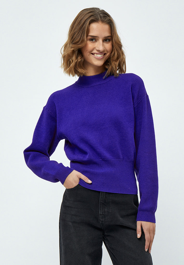 Minus MSJose Knit Turtleneck Pullover 5024 Royal Blue