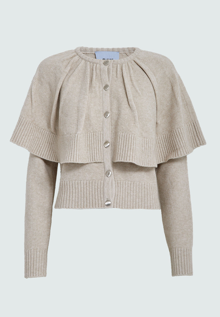 Minus MSJosephine Knit Cardigan Cardigans 9015 Sand Gray