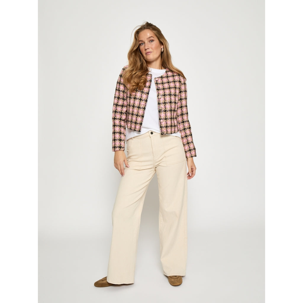 Minus MSJunia Short Jacket Jacket 4019C Prism Pink Checked