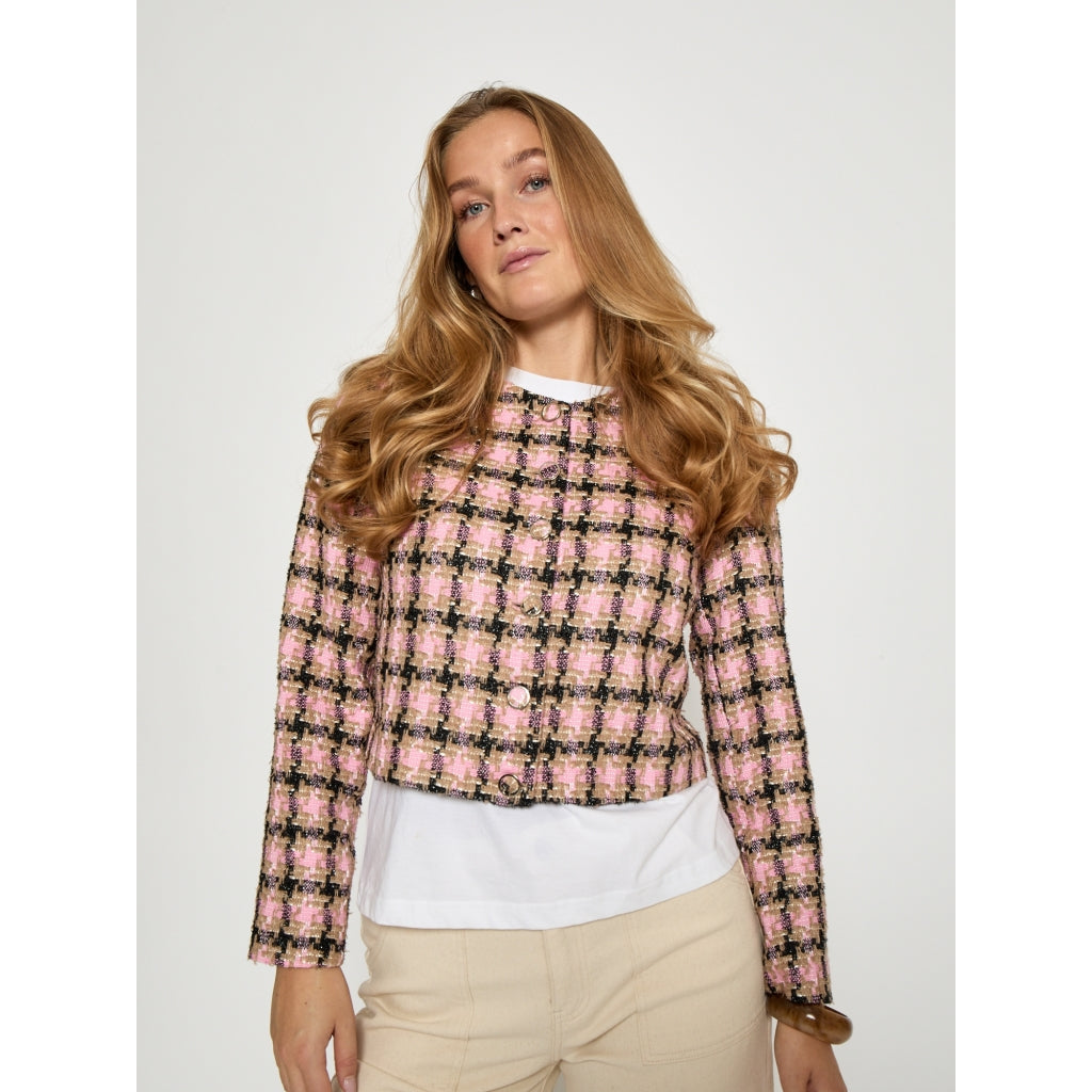 Minus MSJunia Short Jacket Jacket 4019C Prism Pink Checked