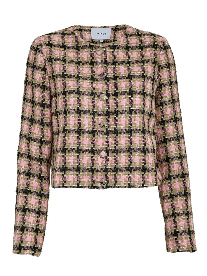 Minus MSJunia Short Jacket Jacket 4019C Prism Pink Checked