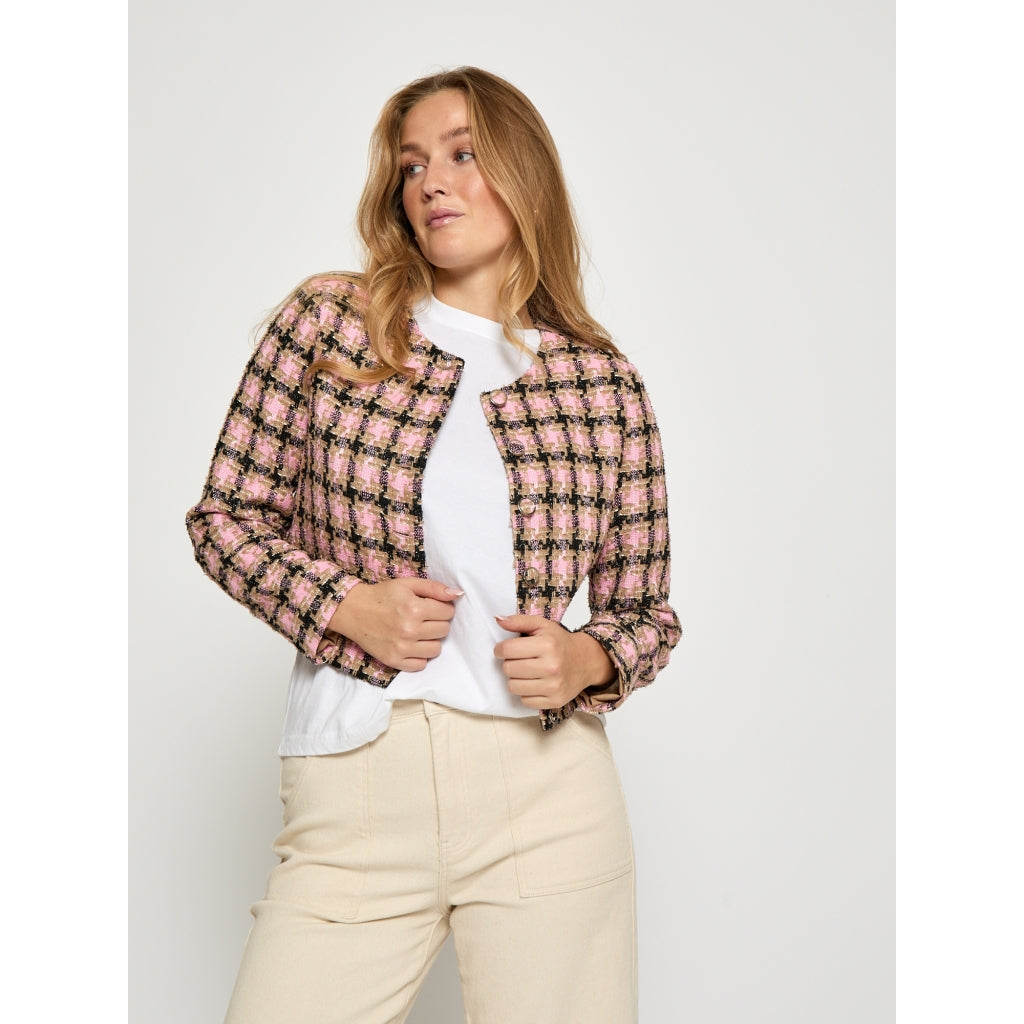 Minus MSJunia Short Jacket Jacket 4019C Prism Pink Checked