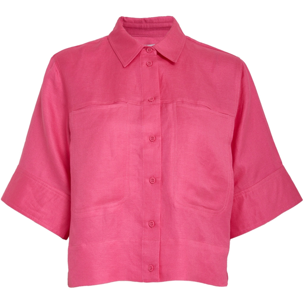 Minus MSJuno Cropped Linen Shirt Shirt 4021 Fandango Pink
