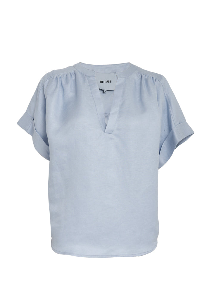 Minus MSJuno Linen Blouse Blouse 2284 Skyway Blue