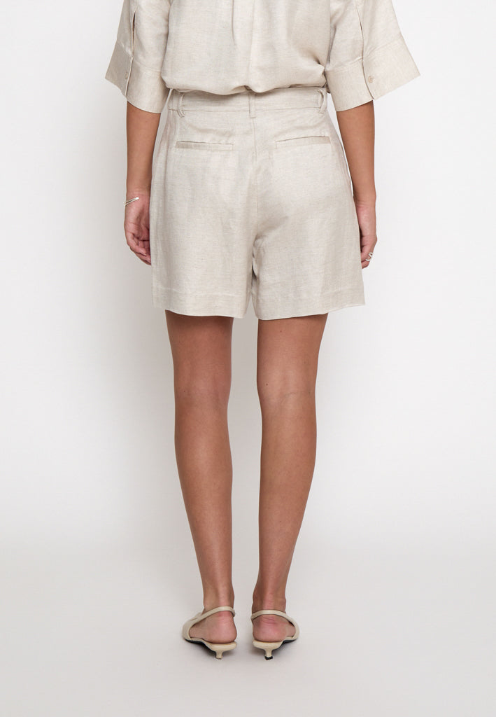 Minus MSJuno Linen Shorts Shorts 353M Nomad Sand Melange