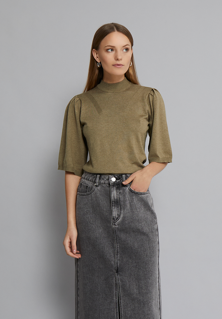 Minus MSKylina T-Shirt T-Shirt 3819M Gothic Olive Melange