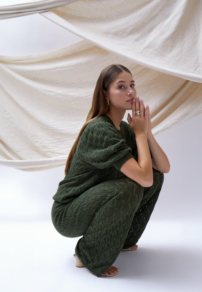 Minus MSLamina Knit Pullover Pullover 3835 Rifle Green
