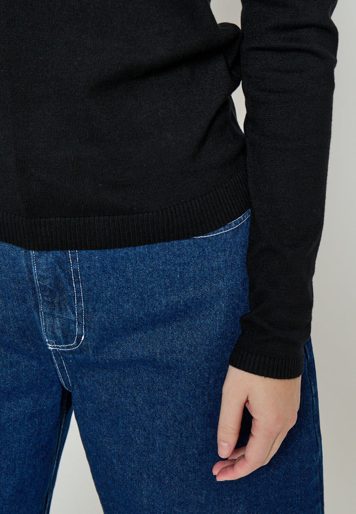 Minus MSLana Roll Neck Knit Pullover 100 Black