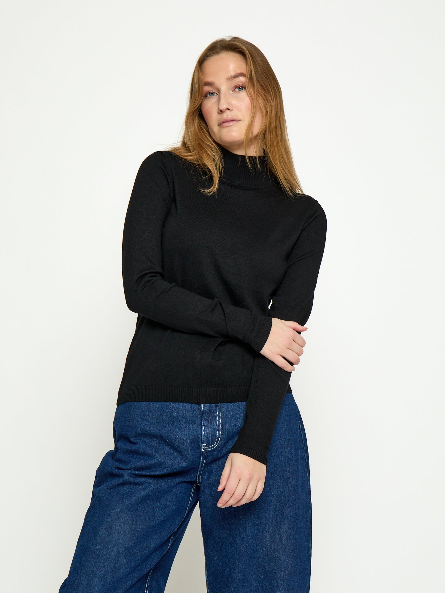 Minus MSLana Roll Neck Knit Pullover 100 Black