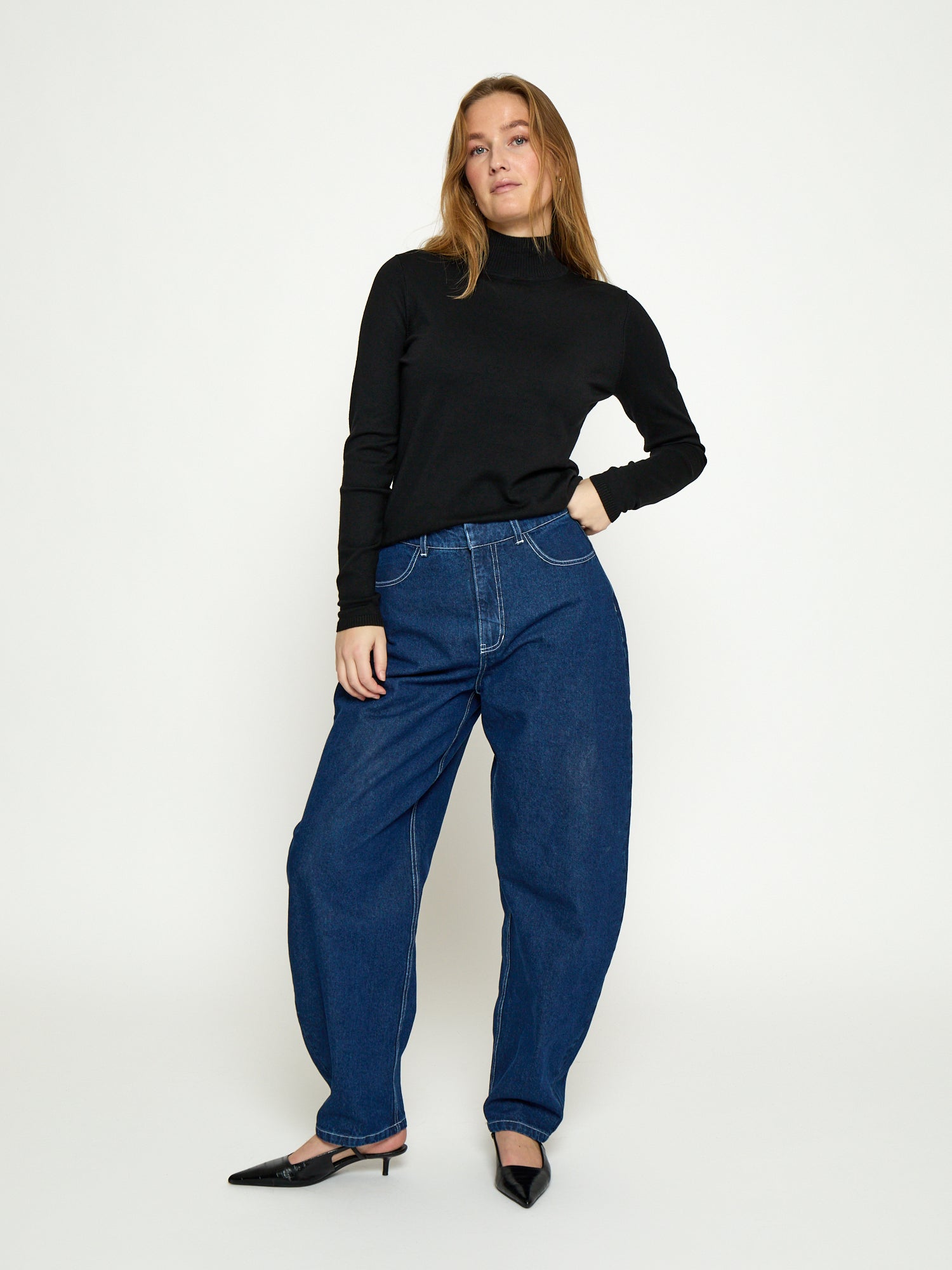 Minus MSLana Roll Neck Knit Pullover 100 Black