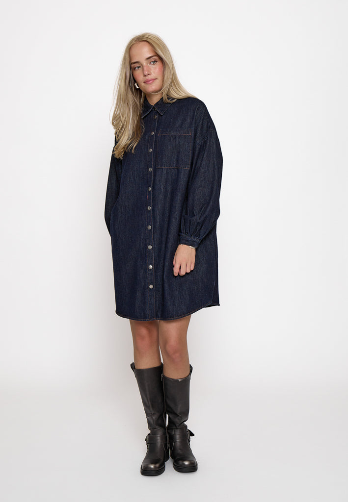Minus MSLarissa Short Dress Dress 006 Dark Denim