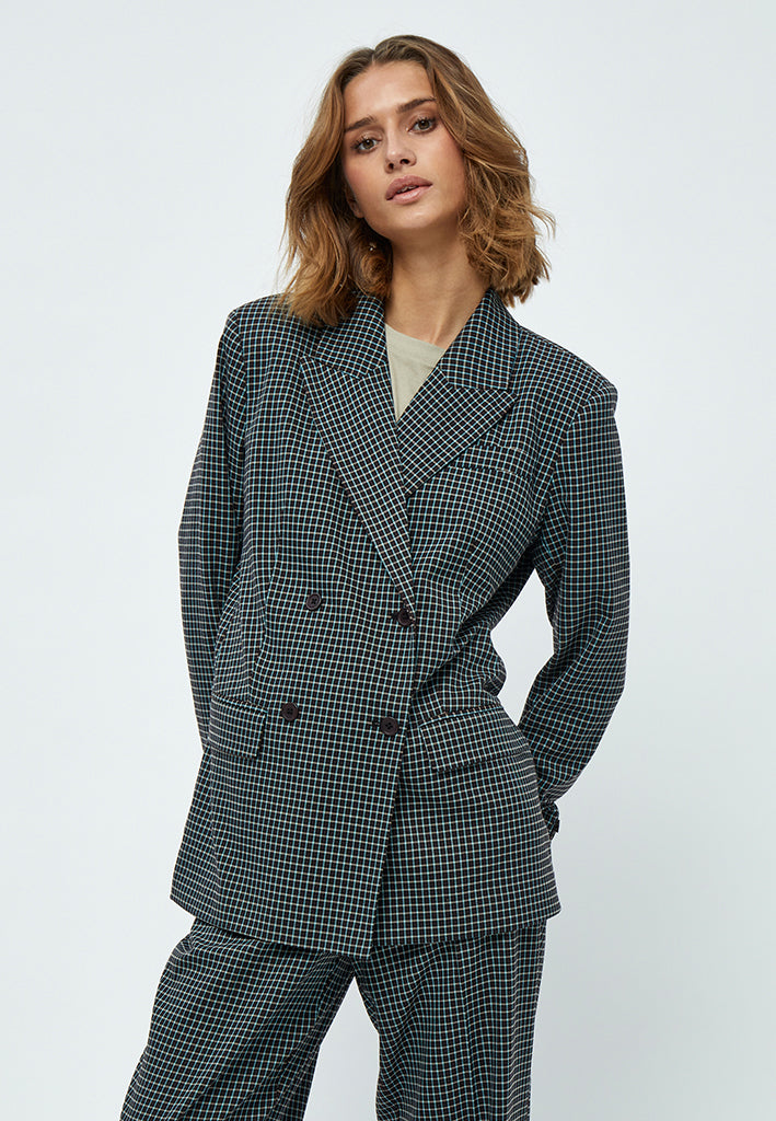 Minus MSLekira Blazer Blazer 9454C Slate Brown Checked
