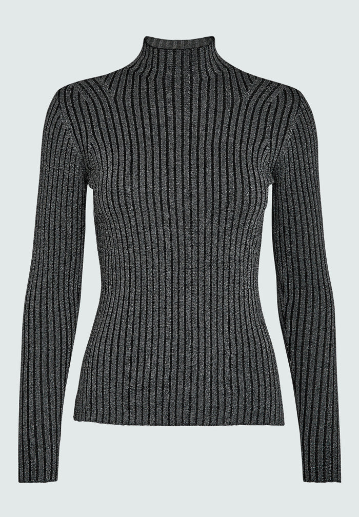 The Drop Women's Sofia Metallic Cable Pullover Sweater, Silver Foil, 3X, Plus Size