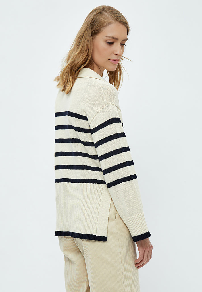 Minus MSLeonie Pullover Pullover 0011S Gardenia Stripe