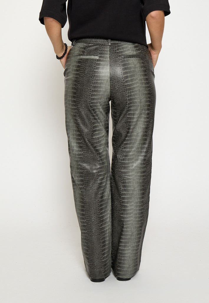 Minus MSLilu Pants Pant 148P Gunmetal Snake Print